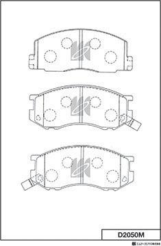 MK Kashiyama D2050M - Bremžu uzliku kompl., Disku bremzes autospares.lv