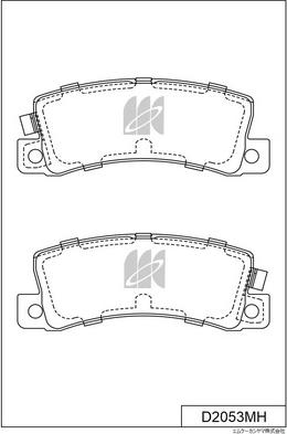 MK Kashiyama D2053MH - Brake Pad Set, disc brake www.autospares.lv