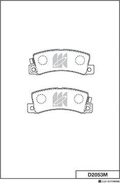 MK Kashiyama D2053M - Brake Pad Set, disc brake www.autospares.lv