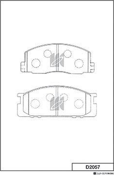 MK Kashiyama D2057 - Brake Pad Set, disc brake www.autospares.lv