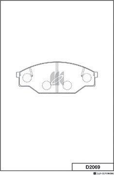 MK Kashiyama D2069 - Brake Pad Set, disc brake www.autospares.lv