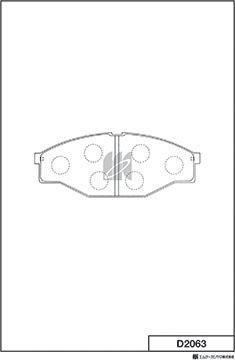 MK Kashiyama D2063 - Brake Pad Set, disc brake www.autospares.lv