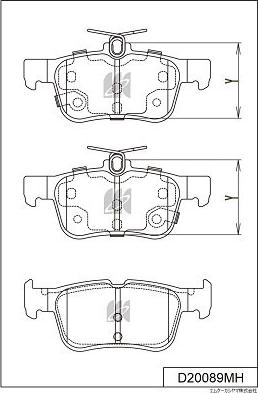 MK Kashiyama D20089MH - Brake Pad Set, disc brake www.autospares.lv