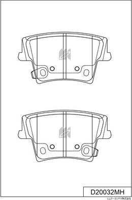 MK Kashiyama D20032MH - Bremžu uzliku kompl., Disku bremzes www.autospares.lv