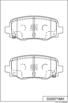 MK Kashiyama D20071MH - Bremžu uzliku kompl., Disku bremzes www.autospares.lv