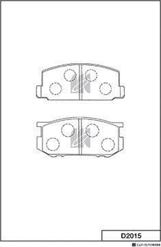 MK Kashiyama D2015 - Bremžu uzliku kompl., Disku bremzes autospares.lv