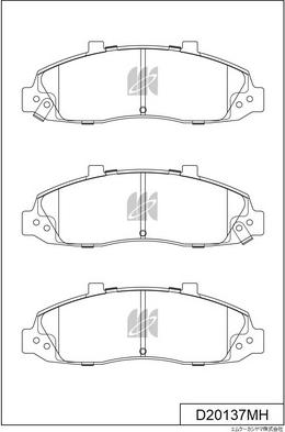 MK Kashiyama D20137MH - Bremžu uzliku kompl., Disku bremzes www.autospares.lv