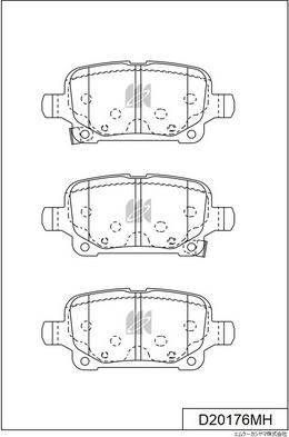 MK Kashiyama D20176MH - Bremžu uzliku kompl., Disku bremzes www.autospares.lv