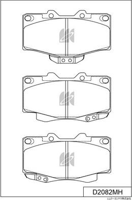 MK Kashiyama D2082MH - Brake Pad Set, disc brake www.autospares.lv