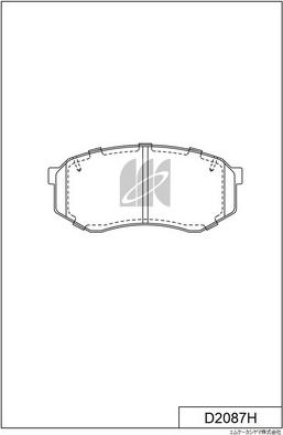 MK Kashiyama D2087H - Тормозные колодки, дисковые, комплект www.autospares.lv