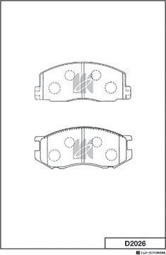 MK Kashiyama D2026 - Bremžu uzliku kompl., Disku bremzes autospares.lv