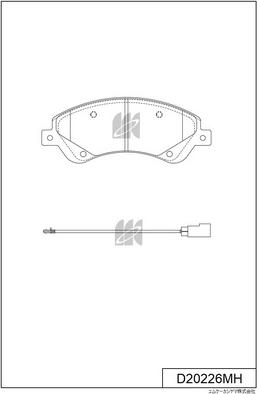 MK Kashiyama D20226MH - Bremžu uzliku kompl., Disku bremzes www.autospares.lv