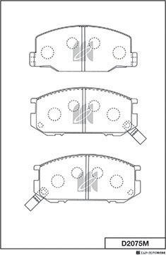 MK Kashiyama D2075M - Brake Pad Set, disc brake www.autospares.lv