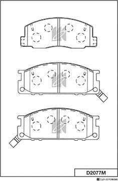 MK Kashiyama D2077M - Brake Pad Set, disc brake www.autospares.lv