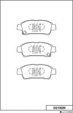 MK Kashiyama D2198M - Brake Pad Set, disc brake www.autospares.lv