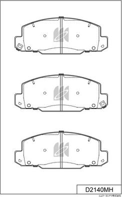 MK Kashiyama D2140MH - Bremžu uzliku kompl., Disku bremzes www.autospares.lv