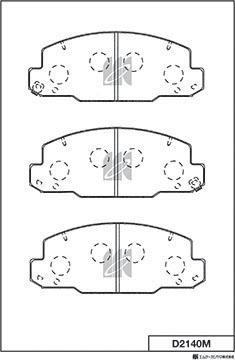 MK Kashiyama D2140M - Bremžu uzliku kompl., Disku bremzes www.autospares.lv