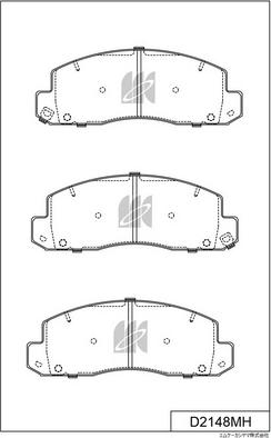 MK Kashiyama D2148MH - Bremžu uzliku kompl., Disku bremzes www.autospares.lv