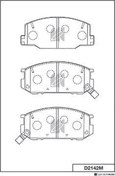 MK Kashiyama D2142M - Brake Pad Set, disc brake www.autospares.lv