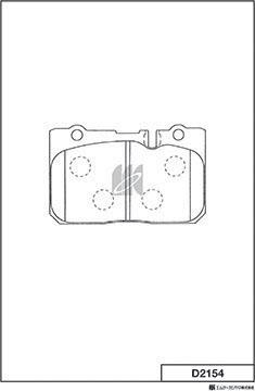 MK Kashiyama D2154 - Тормозные колодки, дисковые, комплект www.autospares.lv