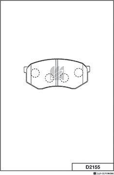 MK Kashiyama D2155 - Тормозные колодки, дисковые, комплект www.autospares.lv