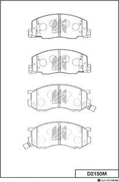 MK Kashiyama D2150M - Bremžu uzliku kompl., Disku bremzes www.autospares.lv