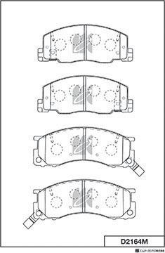 MK Kashiyama D2164M - Bremžu uzliku kompl., Disku bremzes www.autospares.lv