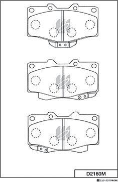 MK Kashiyama D2160M - Bremžu uzliku kompl., Disku bremzes www.autospares.lv