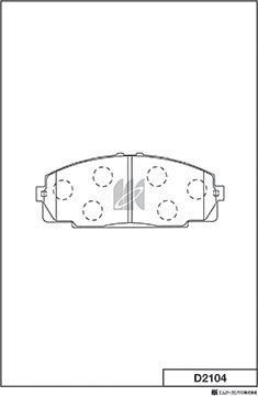 MK Kashiyama D2104 - Bremžu uzliku kompl., Disku bremzes www.autospares.lv