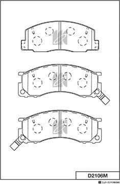 MK Kashiyama D2106M - Brake Pad Set, disc brake www.autospares.lv