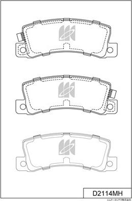 MK Kashiyama D2114MH - Bremžu uzliku kompl., Disku bremzes www.autospares.lv