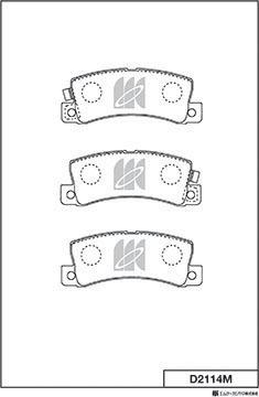 MK Kashiyama D2114M - Тормозные колодки, дисковые, комплект www.autospares.lv