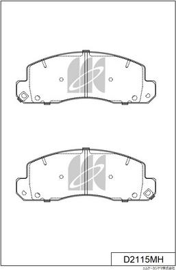 MK Kashiyama D2115MH - Bremžu uzliku kompl., Disku bremzes www.autospares.lv