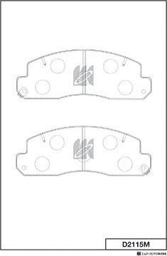 MK Kashiyama D2115M - Bremžu uzliku kompl., Disku bremzes www.autospares.lv