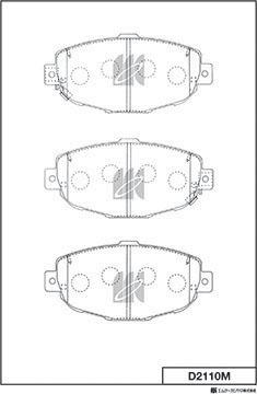 MK Kashiyama D2110M - Тормозные колодки, дисковые, комплект www.autospares.lv