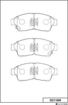 MK Kashiyama D2118M - Brake Pad Set, disc brake www.autospares.lv