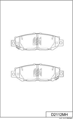 MK Kashiyama D2112MH - Bremžu uzliku kompl., Disku bremzes www.autospares.lv