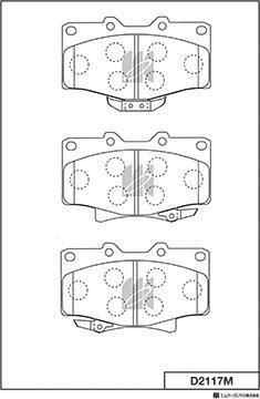 MK Kashiyama D2117M - Bremžu uzliku kompl., Disku bremzes www.autospares.lv