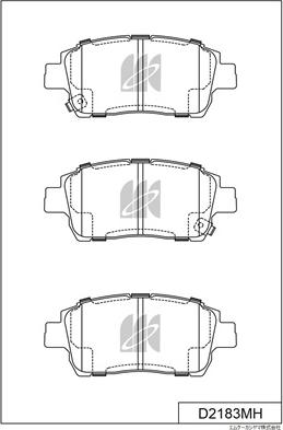 MK Kashiyama D2183MH - Bremžu uzliku kompl., Disku bremzes www.autospares.lv