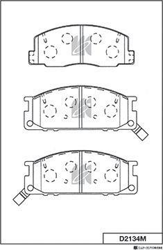 MK Kashiyama D2134M - Brake Pad Set, disc brake www.autospares.lv