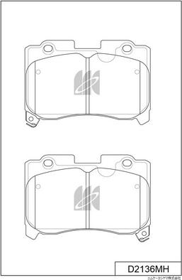 MK Kashiyama D2136MH - Bremžu uzliku kompl., Disku bremzes www.autospares.lv