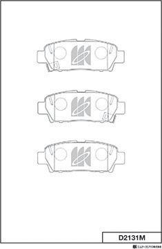 MK Kashiyama D2131M - Тормозные колодки, дисковые, комплект www.autospares.lv