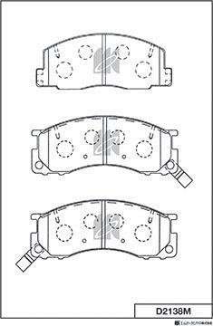 MK Kashiyama D2138M - Тормозные колодки, дисковые, комплект www.autospares.lv