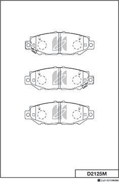 MK Kashiyama D2125M - Brake Pad Set, disc brake www.autospares.lv