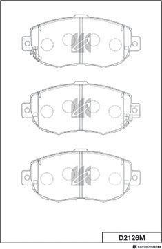 MK Kashiyama D2126M - Bremžu uzliku kompl., Disku bremzes www.autospares.lv