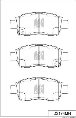 MK Kashiyama D2174MH - Brake Pad Set, disc brake www.autospares.lv