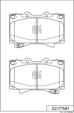 MK Kashiyama D2177MH - Bremžu uzliku kompl., Disku bremzes www.autospares.lv