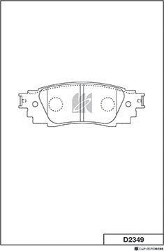 MK Kashiyama D2349 - Bremžu uzliku kompl., Disku bremzes www.autospares.lv