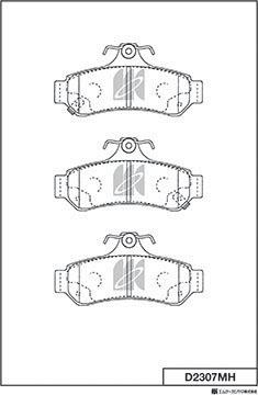 MK Kashiyama D2307MH - Bremžu uzliku kompl., Disku bremzes www.autospares.lv