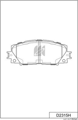 MK Kashiyama D2315H - Bremžu uzliku kompl., Disku bremzes www.autospares.lv